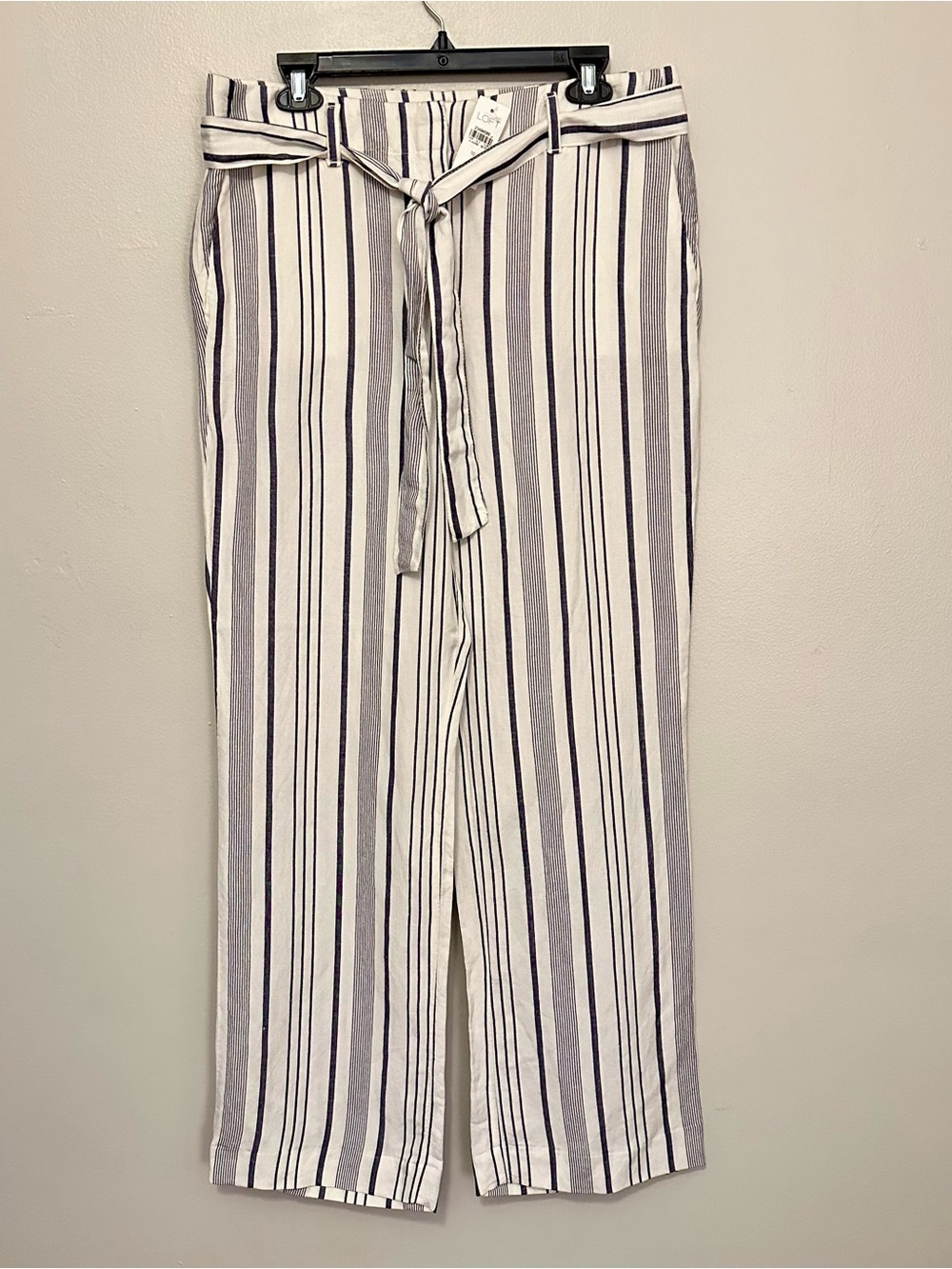 NWT [Loft] Striped Tie Waist Wide Left Pants (10T)